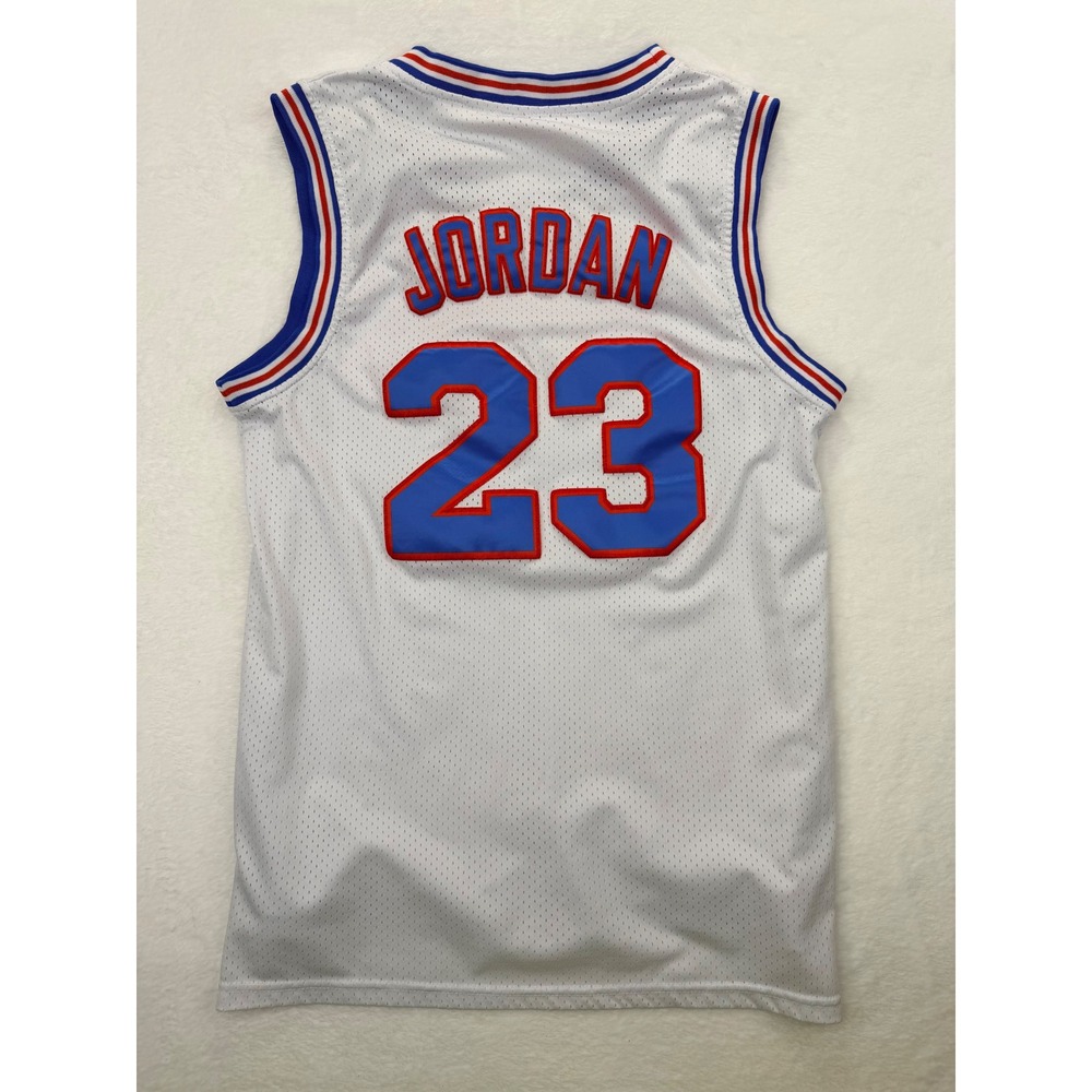 Space Jam Tune Squad Michael Jordan 23 Basketball Jersey White Mens Small